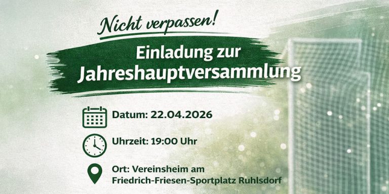 Mitgliederversammlung SV Ruhlsdorf 2026